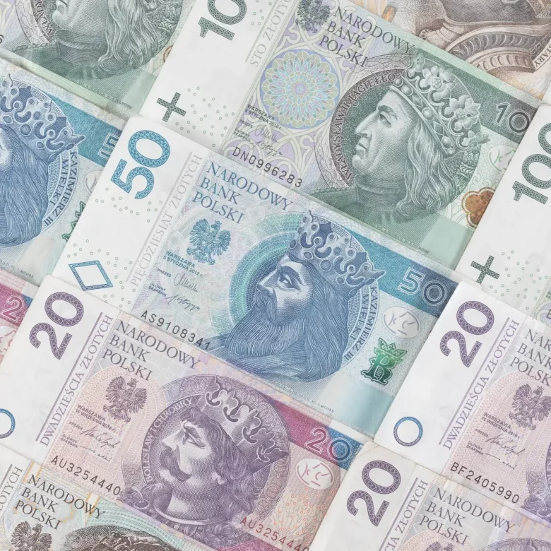 Banknoty wypłacone dla kredytobiorcy, który wziął kredyt ze zmiennym oprocentowaniem opartym o WIBOR.